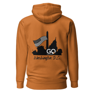 Washington DC GO Tours branded Orange Hoodie